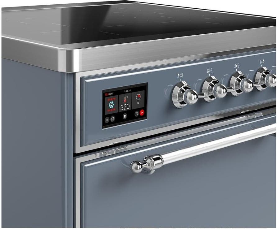Ilve UMIB30QNR3BGC Blue Grey With Chrome Trim