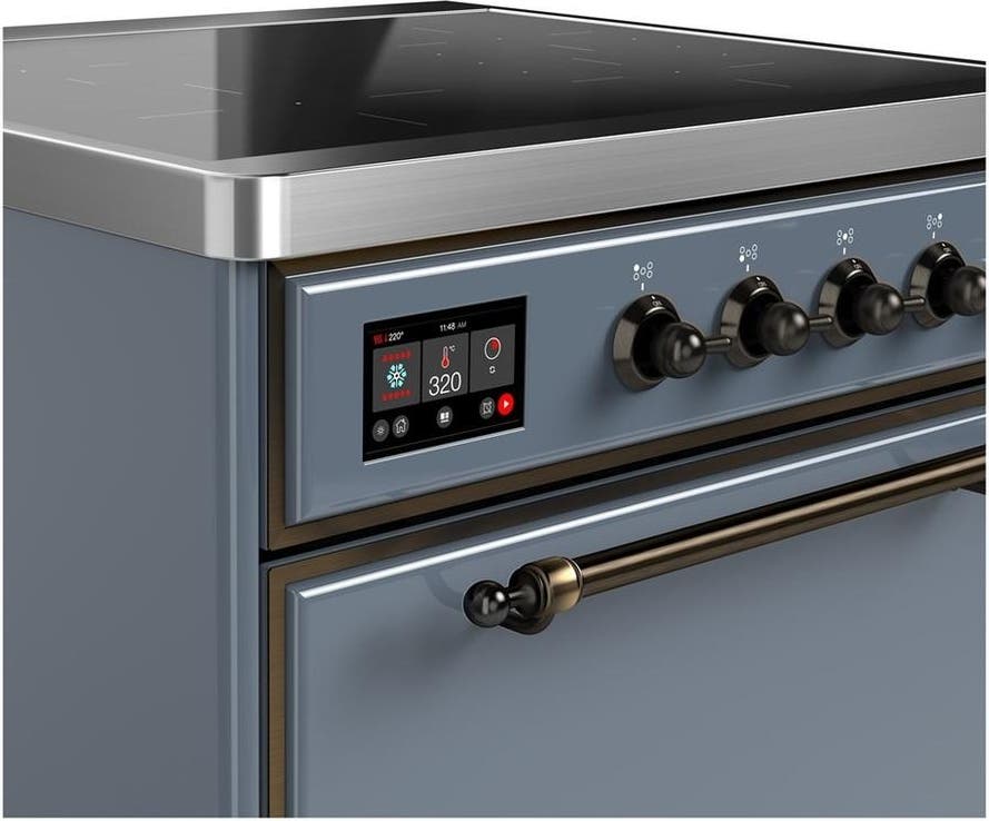 Ilve UMIB30QNR3BGB Blue Grey With Burnished Trim