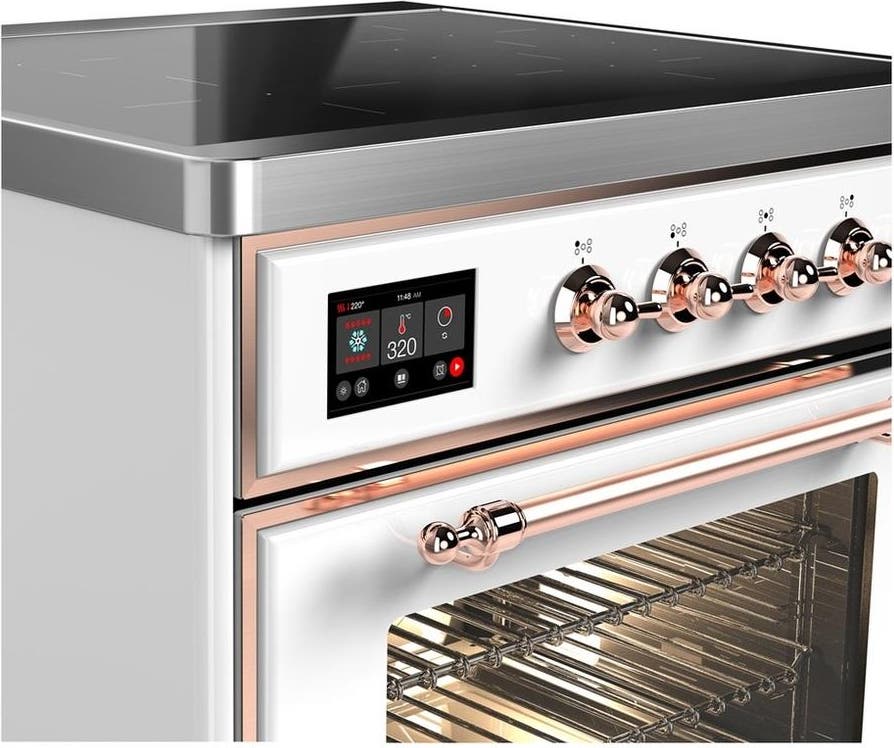 Ilve UMIB30NR3WHP White With Copper Trim
