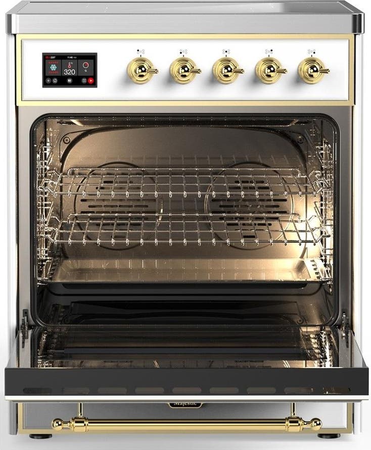 Ilve UMIB30NR3WHG White With Brass Trim