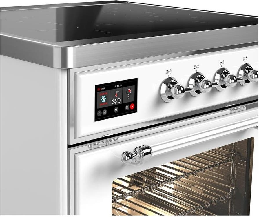 Ilve UMIB30NR3WHC White With Chrome Trim