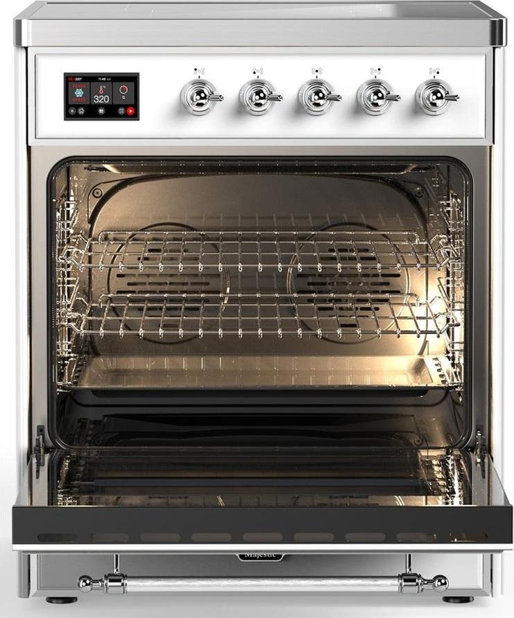 Ilve UMIB30NR3WHC White With Chrome Trim