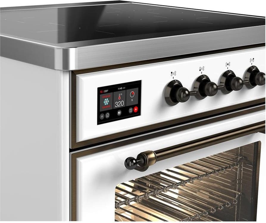 Ilve UMIB30NR3WHB White With Burnished Trim