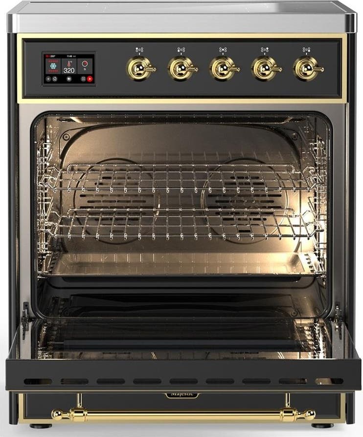 Ilve UMIB30NR3MGG Matte Graphite With Brass Trim