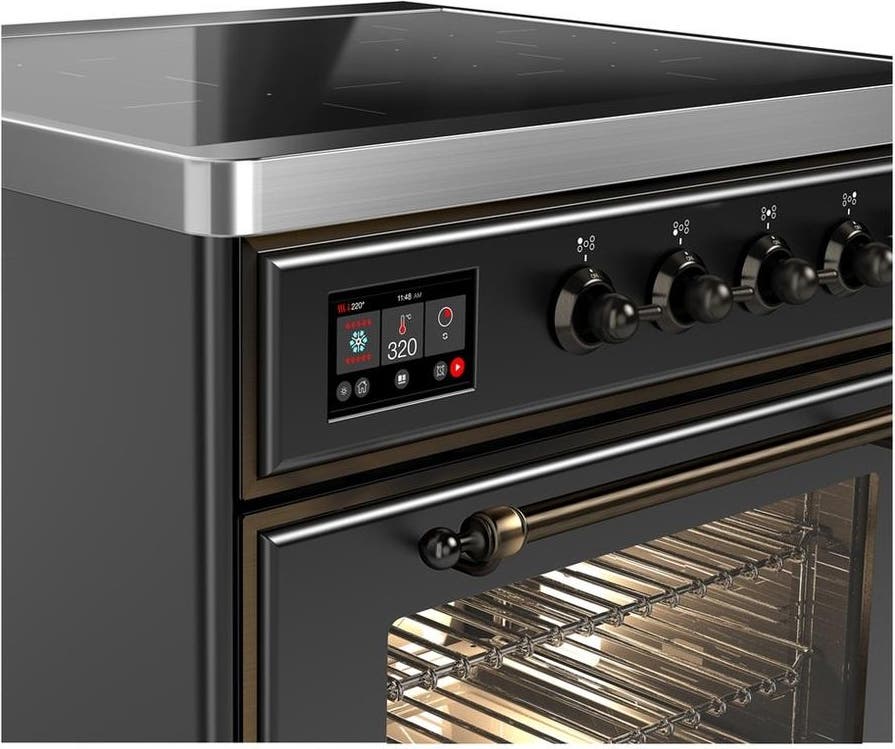 Ilve UMIB30NR3MGB Matte Graphite With Burnished Trim