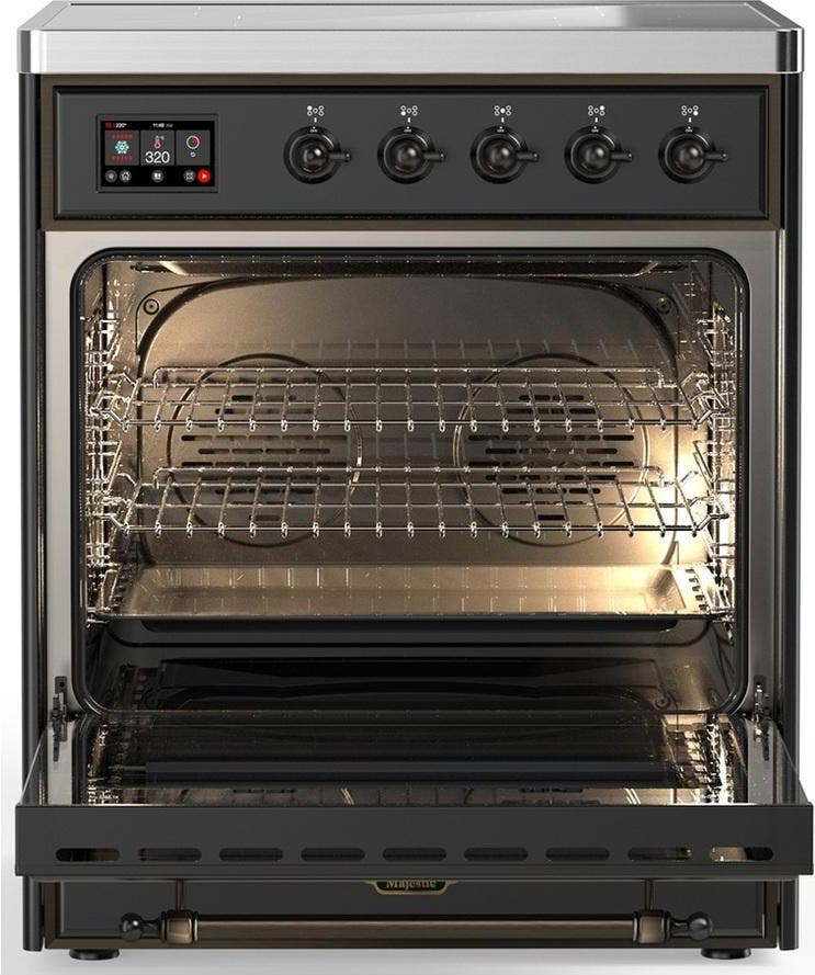 Ilve UMIB30NR3MGB Matte Graphite With Burnished Trim