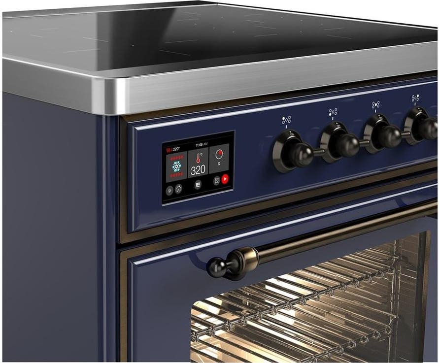 Ilve UMIB30NR3MBB Midnight Blue With Burnished Trim