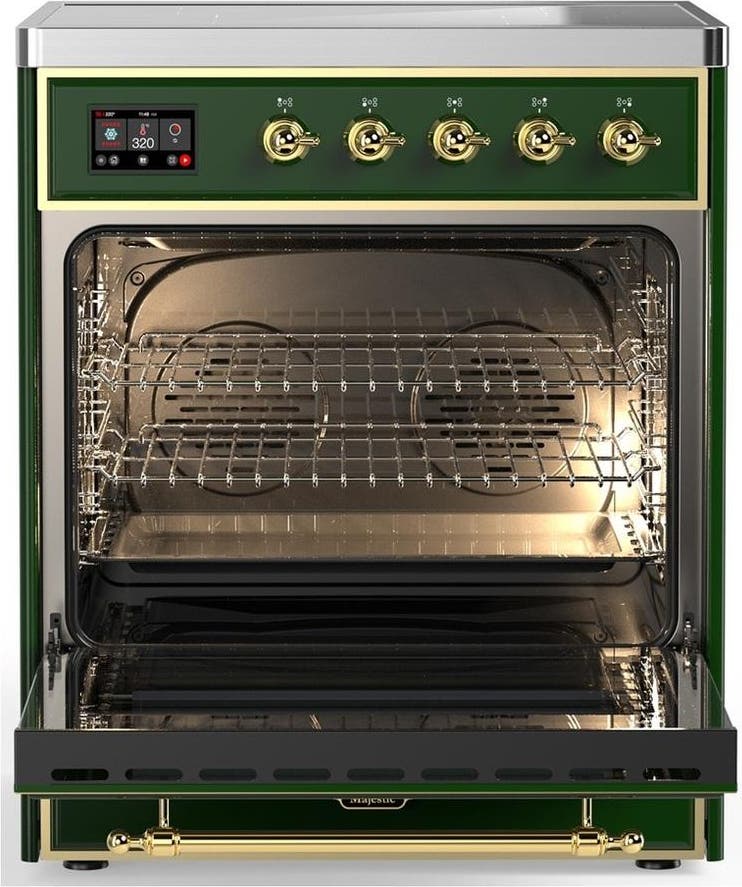 Ilve UMIB30NR3EGG Emerald Green With Brass Trim
