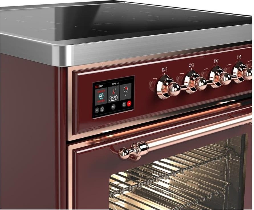 Ilve UMIB30NR3BUP Burgundy With Copper Trim