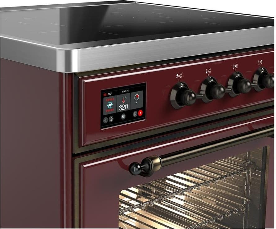 Ilve UMIB30NR3BUB Burgundy With Burnished Trim