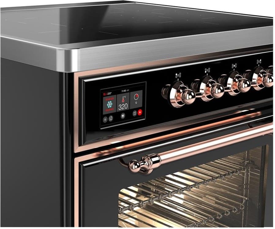 Ilve UMIB30NR3BKP Glossy Black With Copper Trim
