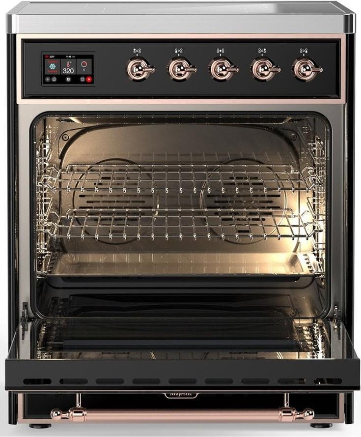 Ilve UMIB30NR3BKP Glossy Black With Copper Trim