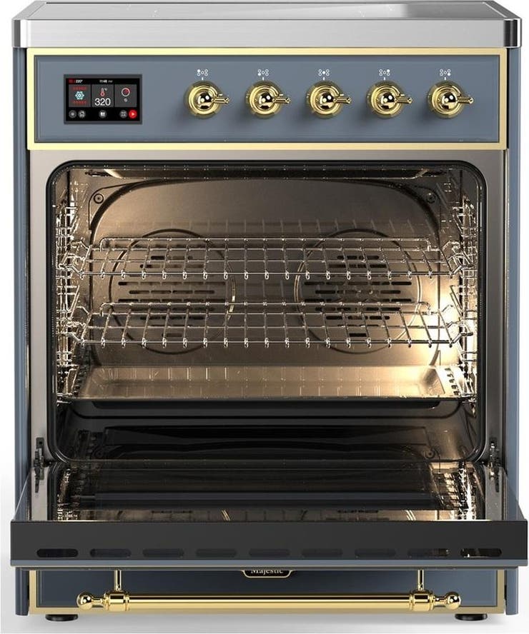 Ilve UMIB30NR3BGG Blue Grey With Brass Trim