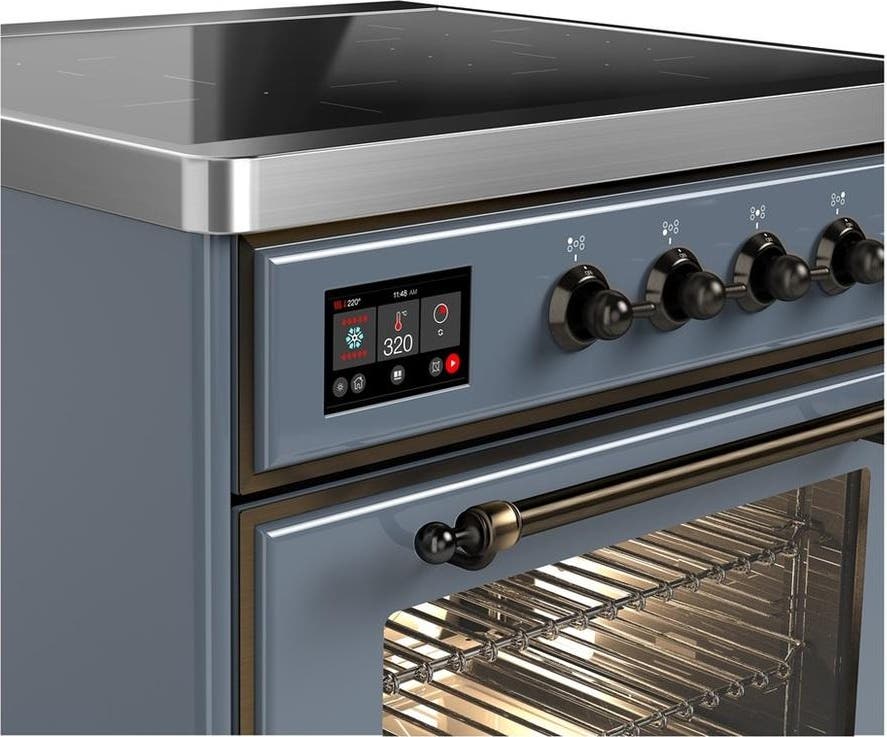 Ilve UMIB30NR3BGB Blue Grey With Burnished Trim