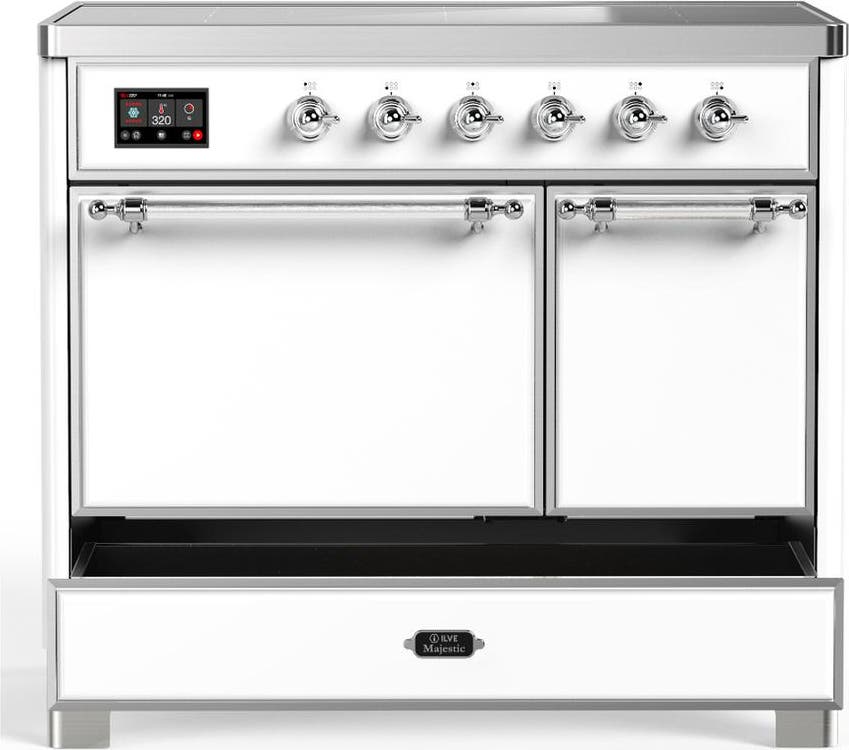 Ilve UMDIB40QNR3WHC White With Chrome Trim