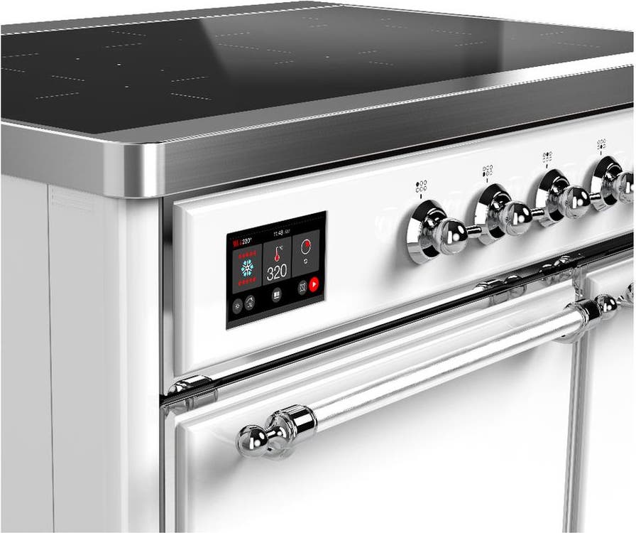 Ilve UMDIB40QNR3WHC White With Chrome Trim