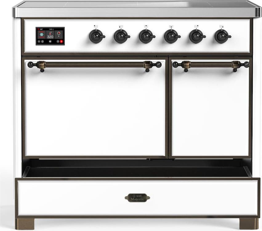 Ilve UMDIB40QNR3WHB White With Burnished Trim