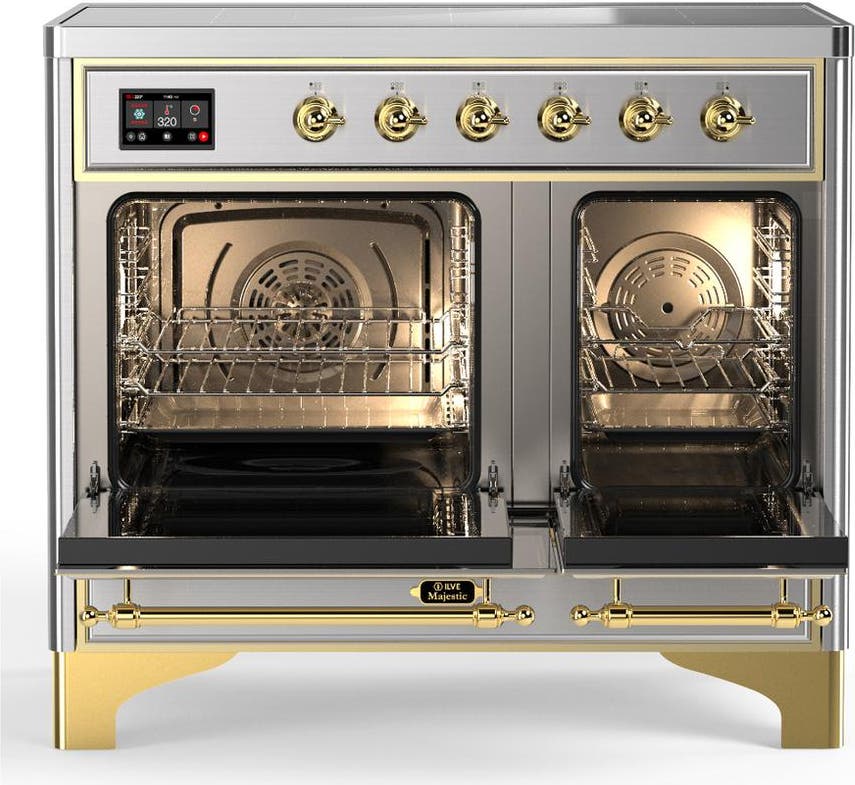 Ilve UMDIB40QNR3SSG Stainless Steel With Brass Trim