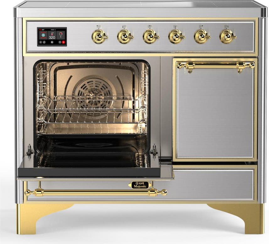Ilve UMDIB40QNR3SSG Stainless Steel With Brass Trim