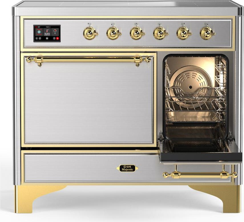 Ilve UMDIB40QNR3SSG Stainless Steel With Brass Trim