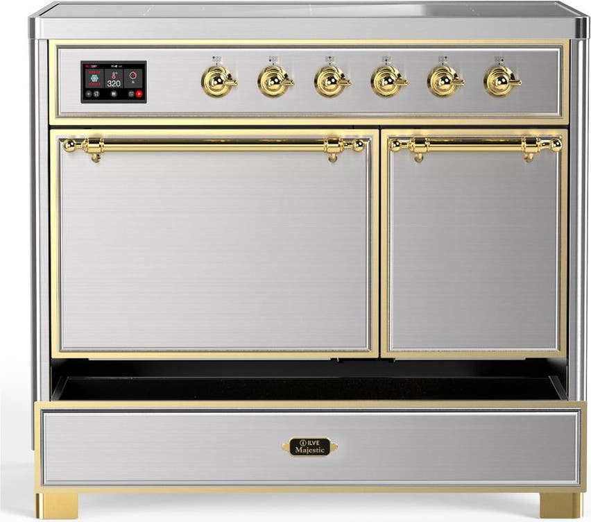 Ilve UMDIB40QNR3SSG Stainless Steel With Brass Trim