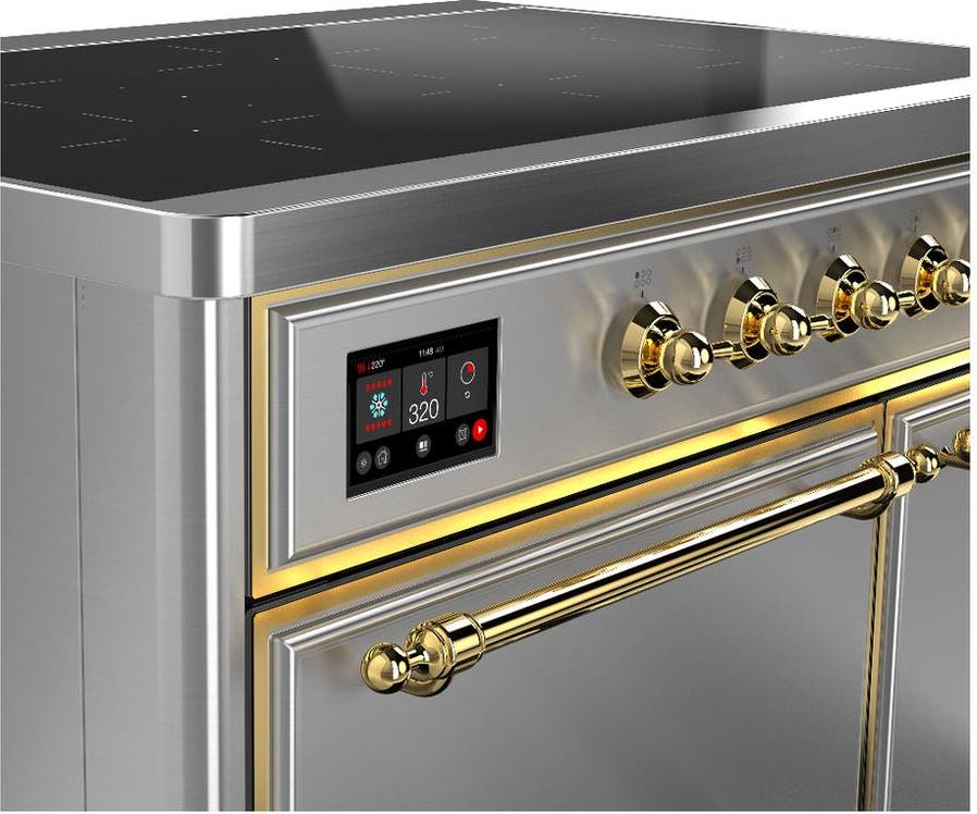Ilve UMDIB40QNR3SSG Stainless Steel With Brass Trim
