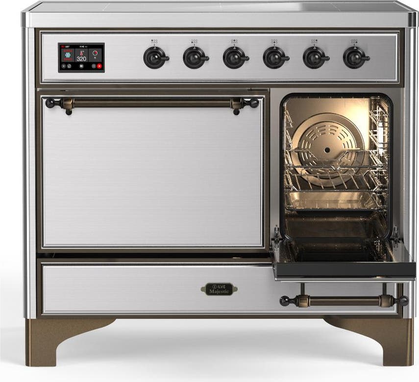 Ilve UMDIB40QNR3SSB Stainless Steel With Burnished Trim