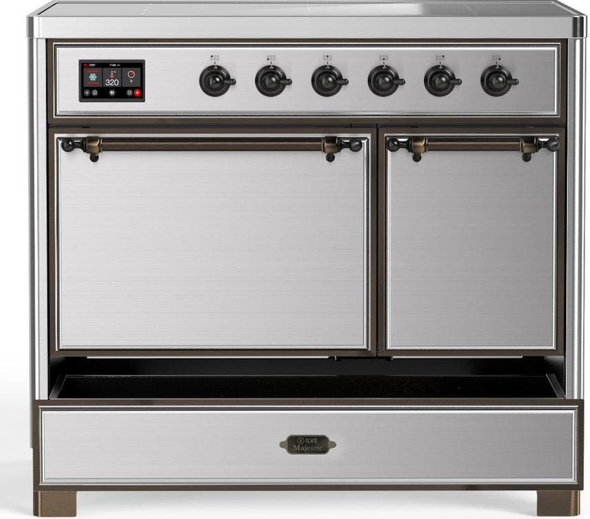 Ilve UMDIB40QNR3SSB Stainless Steel With Burnished Trim