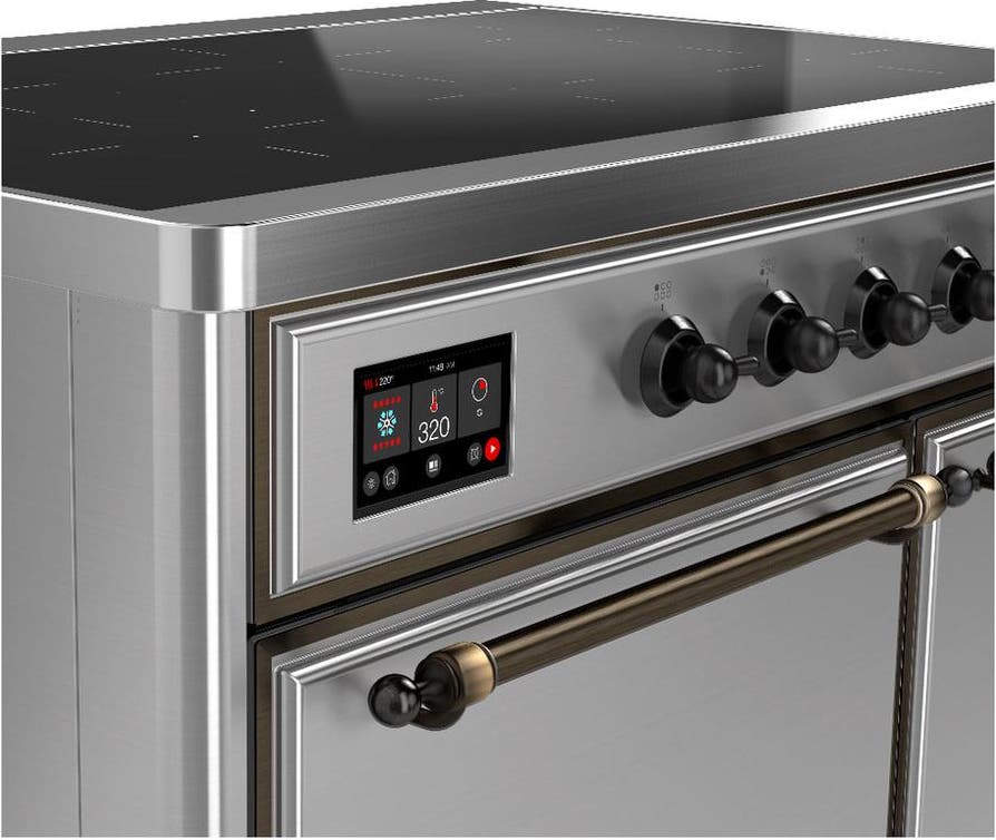 Ilve UMDIB40QNR3SSB Stainless Steel With Burnished Trim