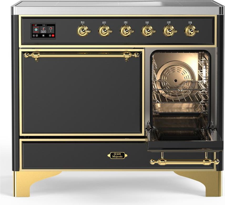 Ilve UMDIB40QNR3MGG Matte Graphite With Brass Trim