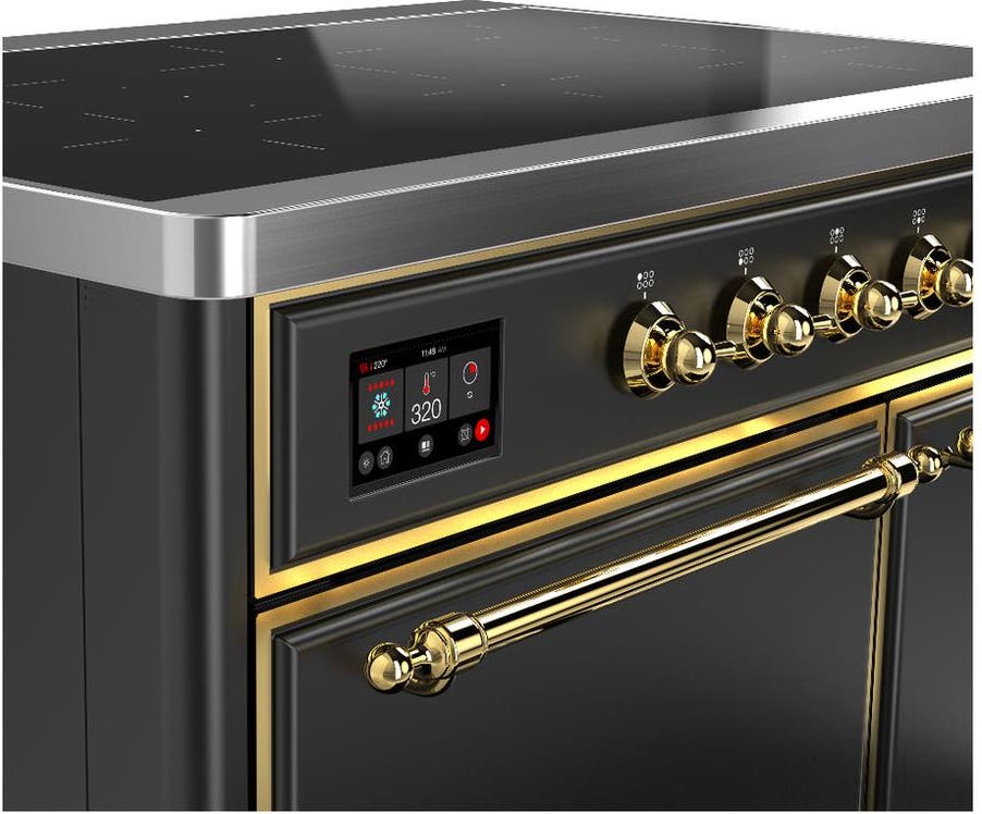 Ilve UMDIB40QNR3MGG Matte Graphite With Brass Trim