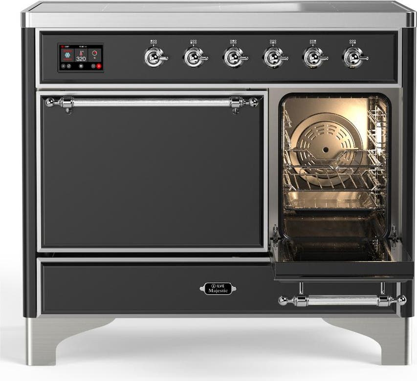 Ilve UMDIB40QNR3MGC Matte Graphite With Chrome Trim
