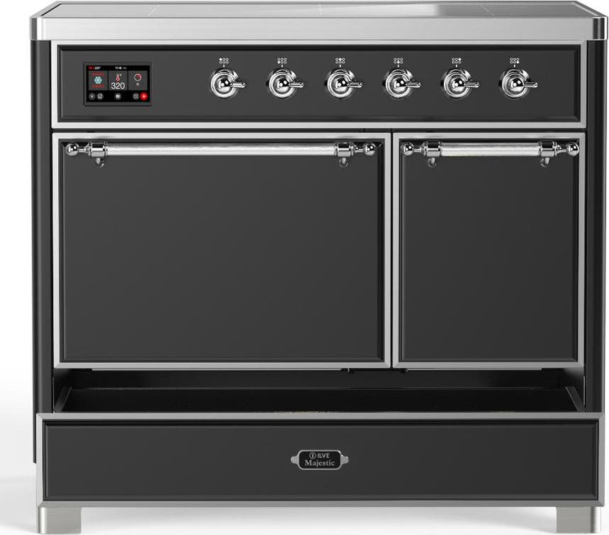 Ilve UMDIB40QNR3MGC Matte Graphite With Chrome Trim