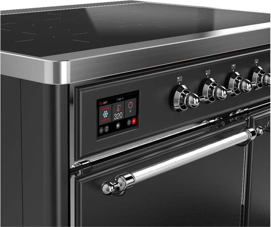 Ilve UMDIB40QNR3MGC Matte Graphite With Chrome Trim
