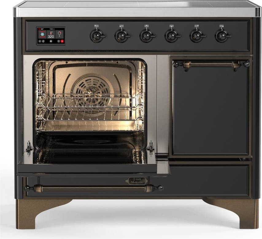Ilve UMDIB40QNR3MGB Matte Graphite With Burnished Trim