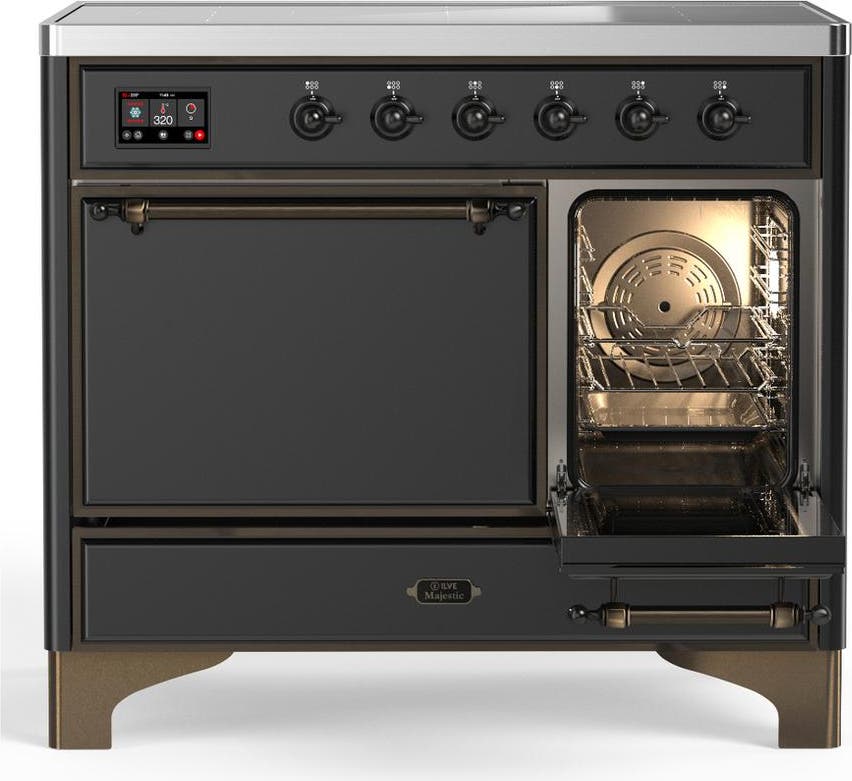 Ilve UMDIB40QNR3MGB Matte Graphite With Burnished Trim