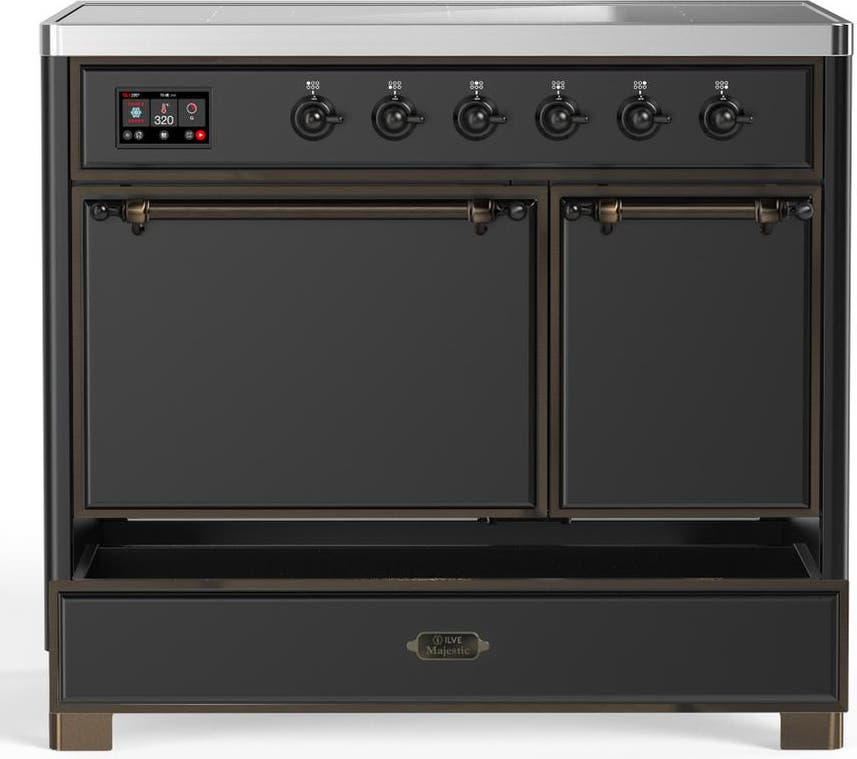 Ilve UMDIB40QNR3MGB Matte Graphite With Burnished Trim