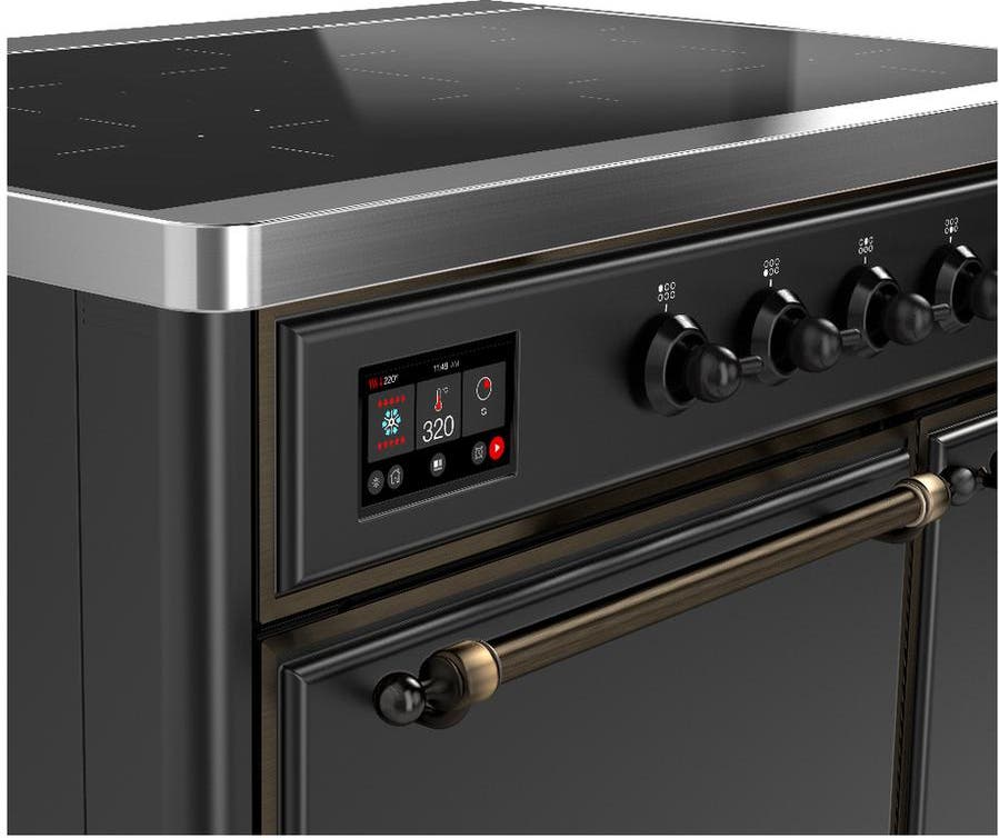 Ilve UMDIB40QNR3MGB Matte Graphite With Burnished Trim