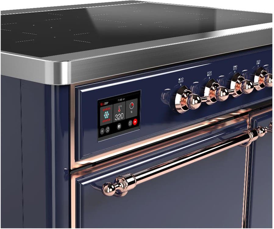 Ilve UMDIB40QNR3MBP Midnight Blue With Copper Trim