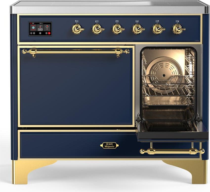 Ilve UMDIB40QNR3MBG Midnight Blue With Brass Trim