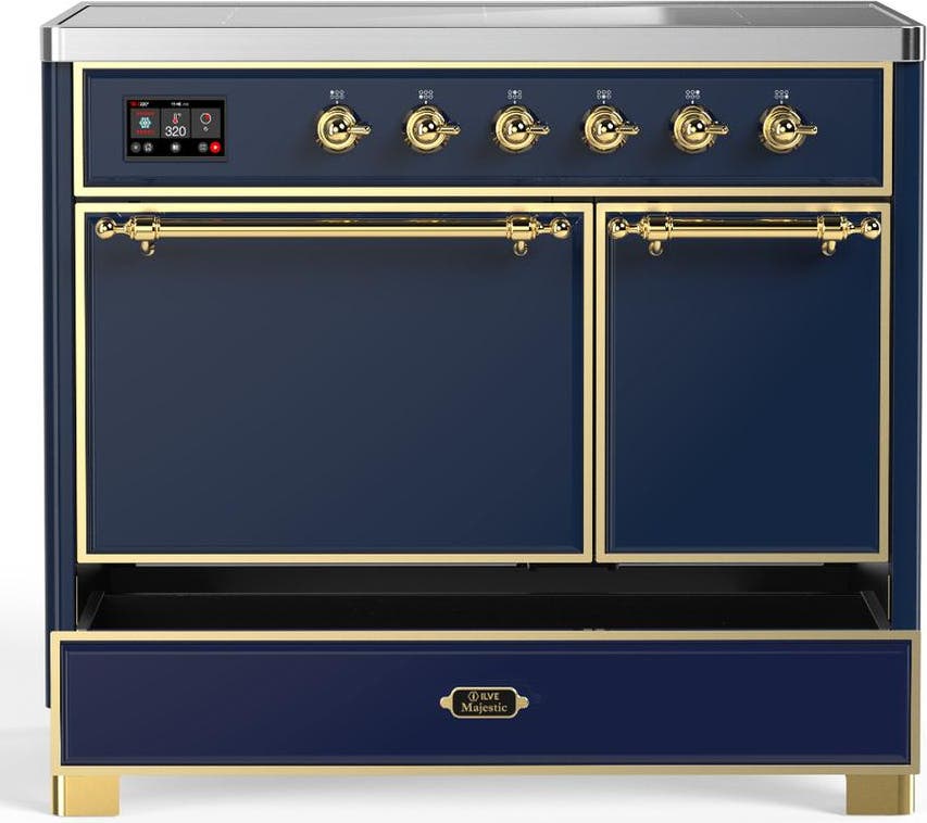 Ilve UMDIB40QNR3MBG Midnight Blue With Brass Trim