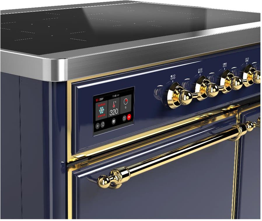 Ilve UMDIB40QNR3MBG Midnight Blue With Brass Trim