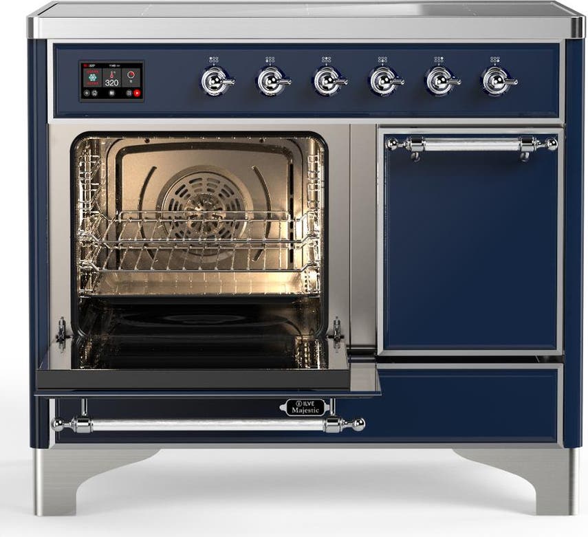 Ilve UMDIB40QNR3MBC Midnight Blue With Chrome Trim