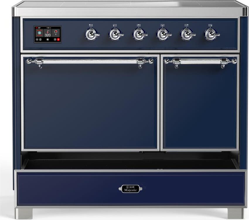 Ilve UMDIB40QNR3MBC Midnight Blue With Chrome Trim