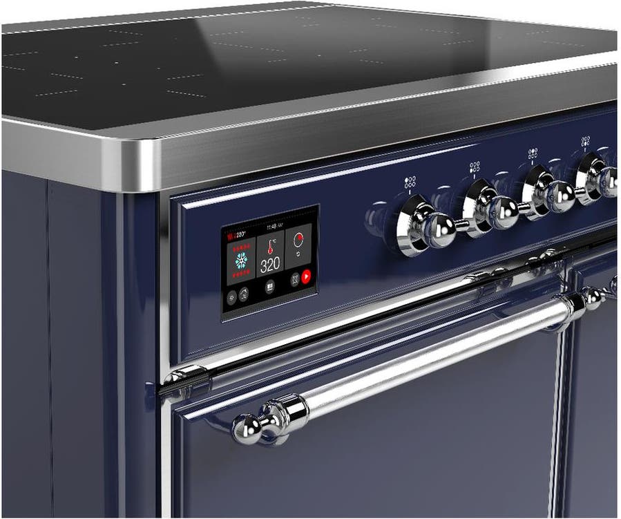 Ilve UMDIB40QNR3MBC Midnight Blue With Chrome Trim