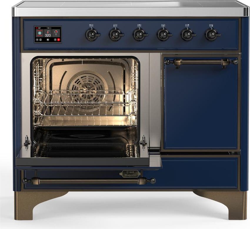 Ilve UMDIB40QNR3MBB Midnight Blue With Burnished Trim