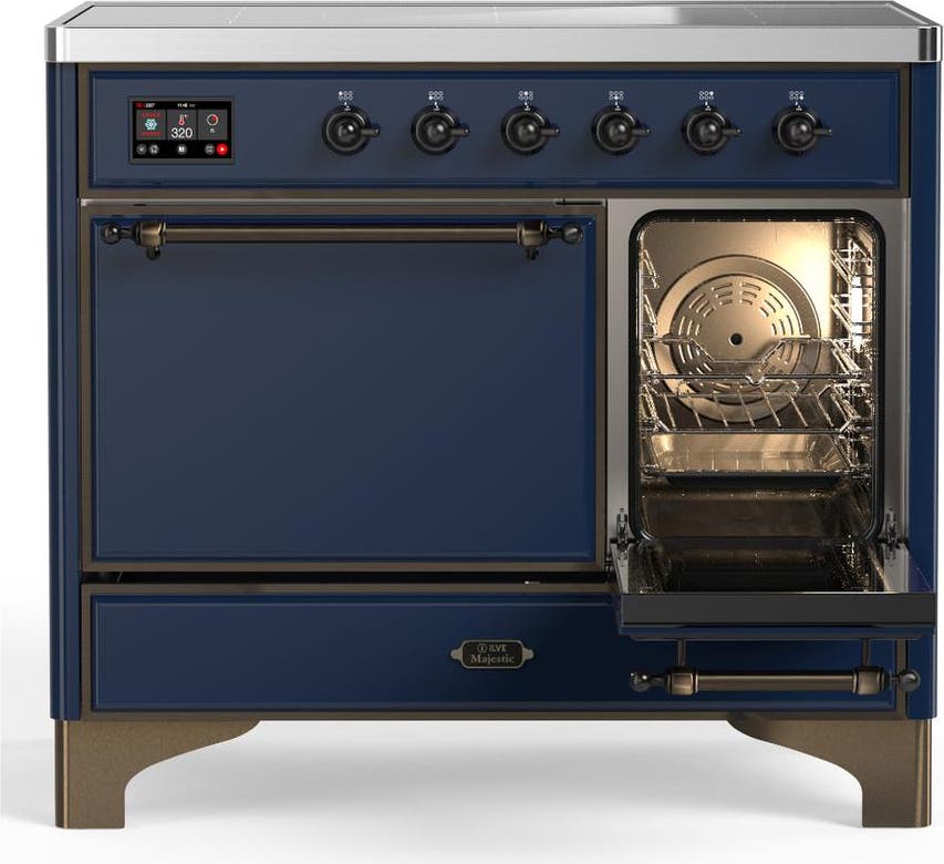 Ilve UMDIB40QNR3MBB Midnight Blue With Burnished Trim