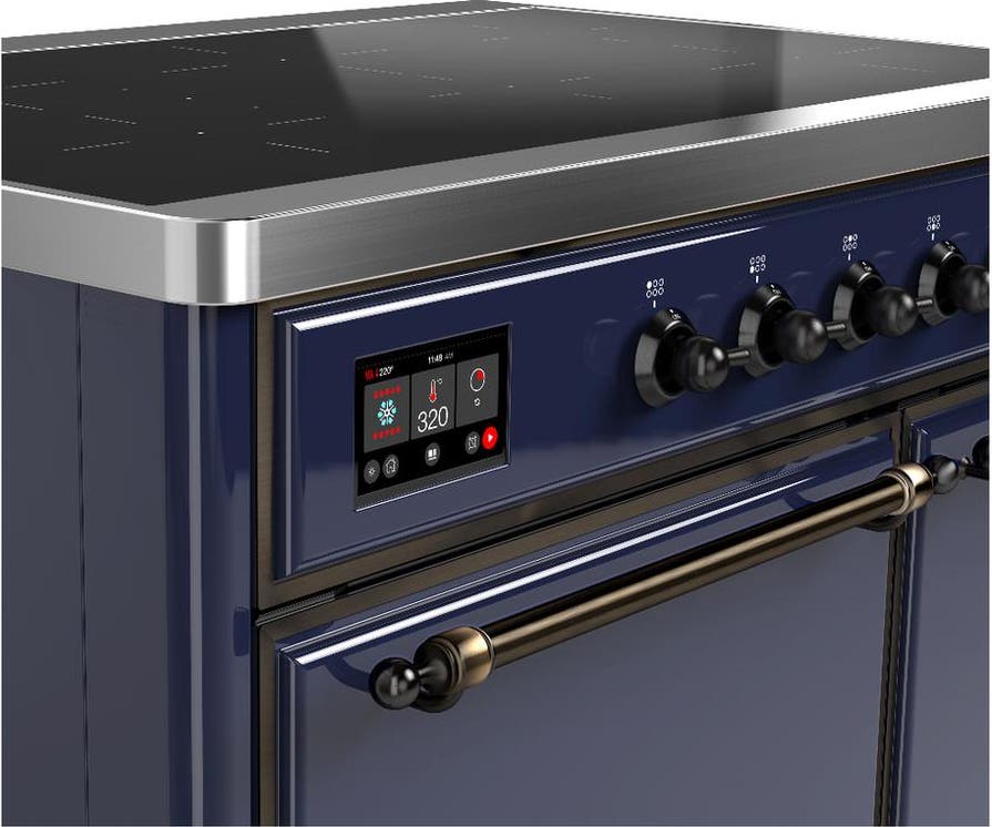 Ilve UMDIB40QNR3MBB Midnight Blue With Burnished Trim