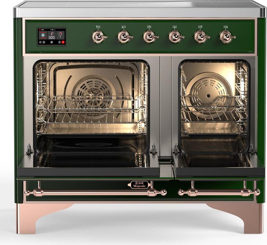 Ilve UMDIB40QNR3EGP Emerald Green With Copper Trim