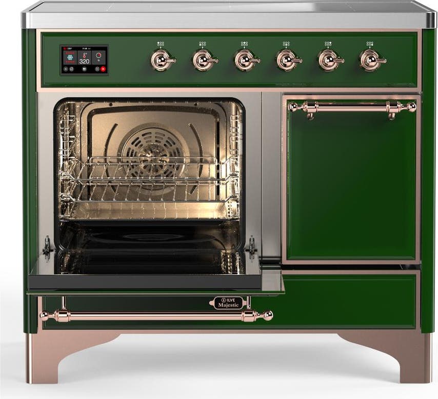 Ilve UMDIB40QNR3EGP Emerald Green With Copper Trim